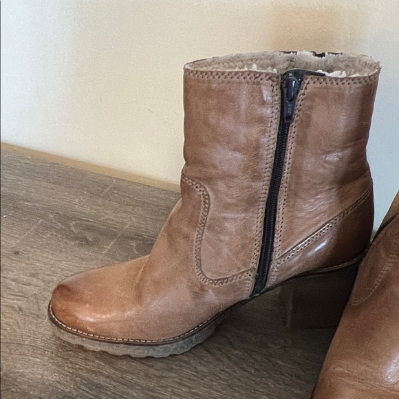 Hush Puppies Brown Leather Heeled Boots - Picture 10 of 12